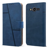 For Samsung Galaxy J7 2015 Flip Cover Case (Stitched Leather Finish | Magnetic Closure | Inner TPU | Foldable Stand | Wallet Card Slots)