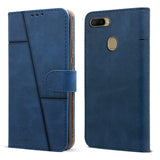 For Oppo A11k Flip Cover Case (Stitched Leather Finish | Magnetic Closure | Inner TPU | Foldable Stand | Wallet Card Slots)