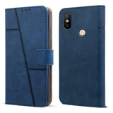 For Xiaomi Mi A2 Flip Cover Case ( Stitched Leather with Magnetic Closure | Black)