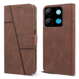 For Infinix Smart 7 (India) Flip Cover Case (Stitched Leather Finish | Magnetic Closure | Inner TPU | Foldable Stand | Wallet Card Slots)