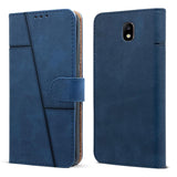 For Samsung Galaxy J7 Pro Flip Cover Case (Stitched Leather with Magnetic Closure)