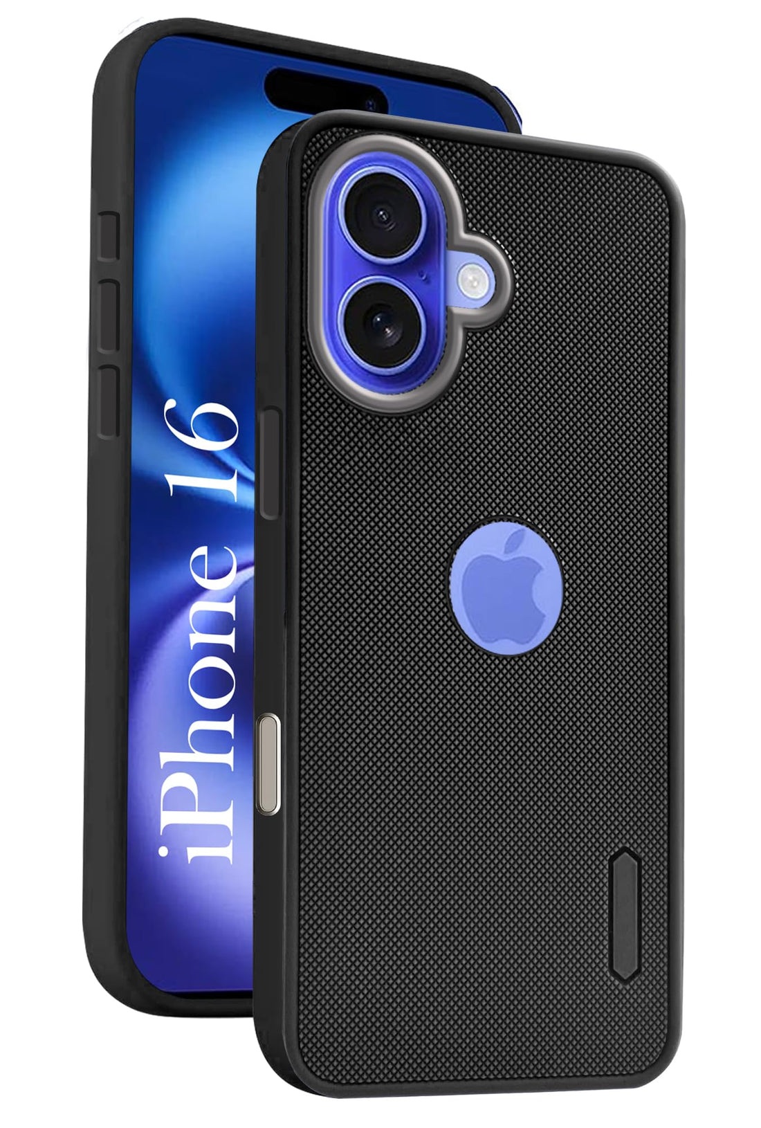 For Apple iPhone 16 Back Cover Case ( Textured Grip Design | Camera Protetion | Slim and Light Weight | Soft Touch and Feel)