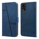 For Lava Yuva Pro Flip Cover Case (Stitched Leather Finish | Magnetic Closure | Inner TPU | Foldable Stand | Wallet Card Slots)