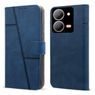 For Vivo Y77T Flip Cover Case (Stitched Leather with Magnetic Closure)