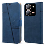 For Vivo Y77T Flip Cover Case (Stitched Leather with Magnetic Closure)