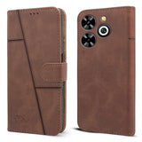 For Infinix Smart 8 HD Flip Cover Case (Stitched Leather with Magnetic Closure )