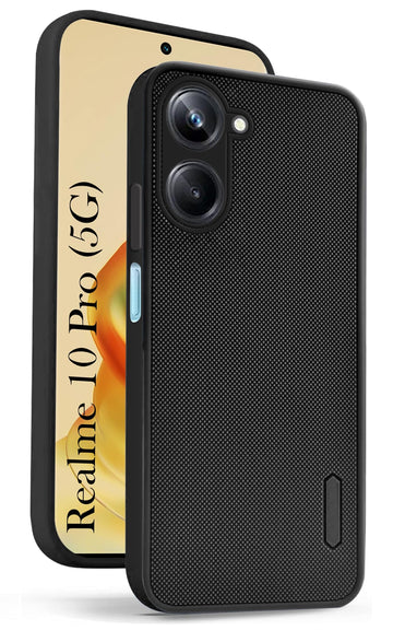 For Realme 10 Pro 5G Back Cover Case  (Textured Grip Design | Camera Protetion | Slim and Light Weight | Soft Touch and Feel)
