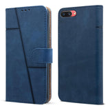 For Oppo A3s Flip Cover Case (Stitched Leather with Magnetic Closure)