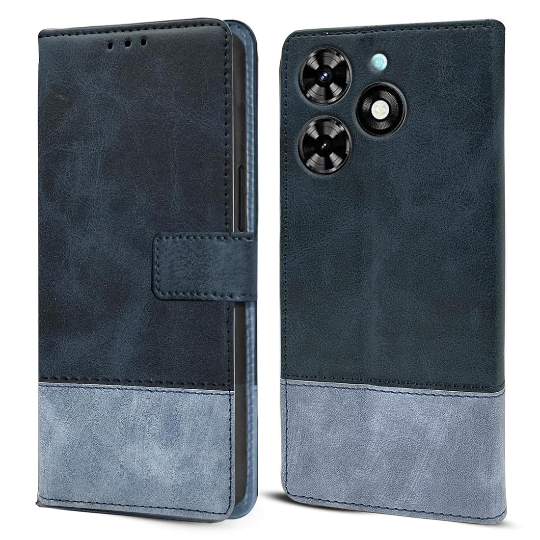 For Tecno Spark 20C Flip Cover Case (Professional Dual Leather Wallet with Magnetic Closure)