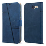 For Samsung Galaxy J5 Prime Flip Cover Case (Stitched Leather Finish | Magnetic Closure | Inner TPU | Foldable Stand | Wallet Card Slots)
