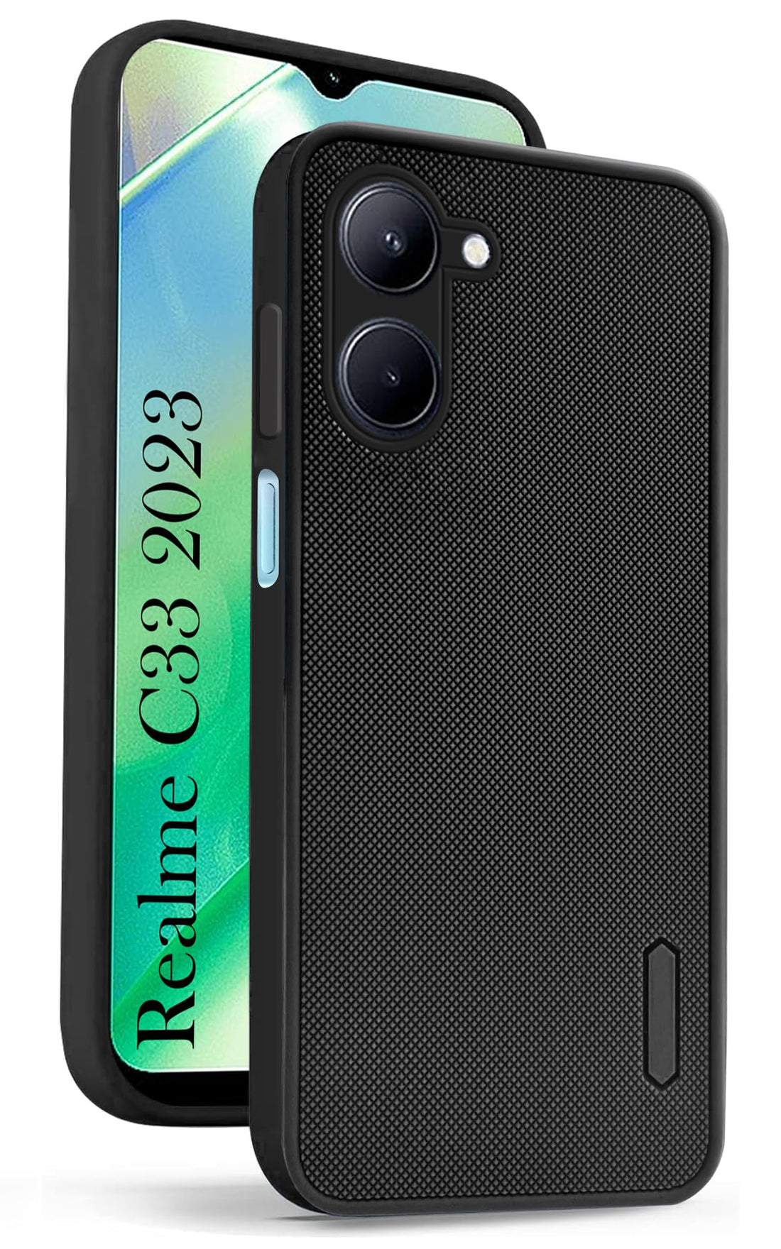For Realme C33 Back Cover Case (Textured Grip Design | Camera Protection | Slim and Light Weight | Soft Touch and Feel)