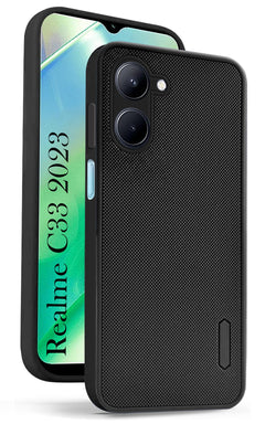 For Realme C33 Back Cover Case (Textured Grip Design | Camera Protection | Slim and Light Weight | Soft Touch and Feel)