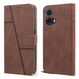 For Motorola Moto G85 5G Flip Cover Case(Stitched Leather with Magnetic Closure)