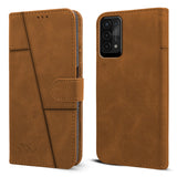 For Oppo A54 5G Flip Cover Case (Stitched Leather with Magnetic Closure)
