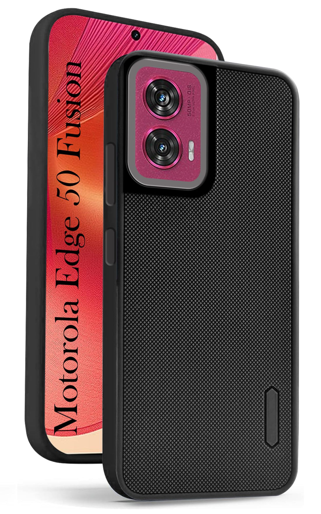 For Motorola Moto Edge 50 Fusion Back Cover Case (Textured Grip Design | Camera Protection | Slim and Light Weight | Soft Touch and Feel)