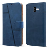 For Samsung Galaxy J6 Plus Flip Cover Case ( Stitched Leather with Magnetic Closure)
