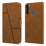 For Xiaomi Mi Redmi Note 8 Flip Cover Case (Stitched Leather Finish | Magnetic Closure | Inner TPU | Foldable Stand | Wallet Card Slots)