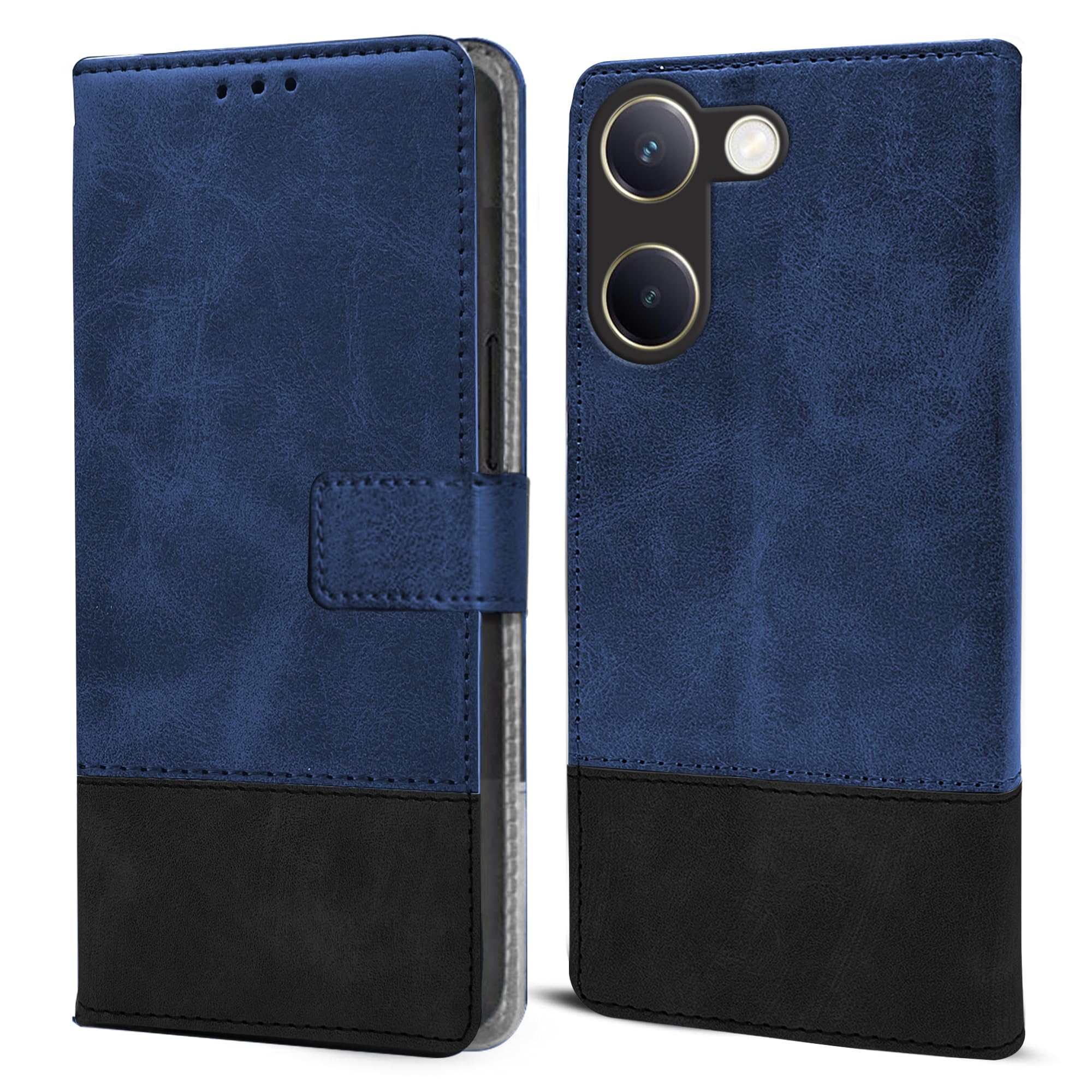 For Vivo Y300 Plus Flip Cover Case ( Professional Dual Leather Wallet with Magnetic Closure)