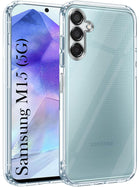 For Samsung Galaxy M15 5G Back Cover (Silicone Clear Shockproof Case with Camera Protection | Soft and Flexible | Transparent)