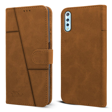 For Vivo S1 | Vivo Z1x Flip Cover Case (Stitched Leather Finish | Magnetic Closure | Inner TPU | Foldable Stand | Wallet Card Slots)