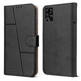 For Lava Yuva Pro Flip Cover Case (Stitched Leather Finish | Magnetic Closure | Inner TPU | Foldable Stand | Wallet Card Slots)