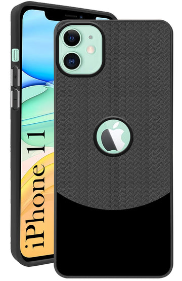 For Apple iPhone 11 Back Cover Case (Elegant PU Leather Finish | Premium Minimalist Professional | Camera Protection Bump)