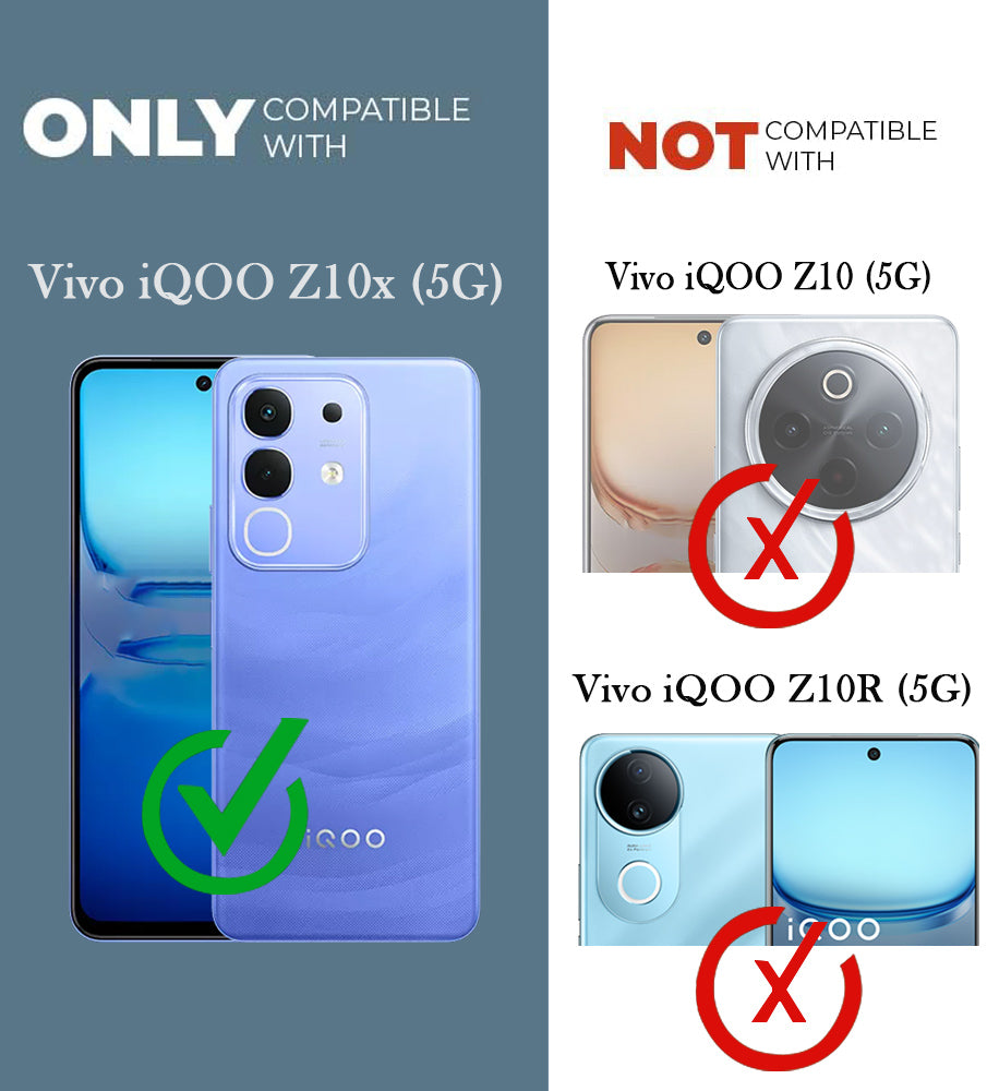 For Vivo iQOO Z10x Back Cover Case (3D Cute Cartoons | Hard Back Side Soft | Matte Premium Finish | HD Printing)