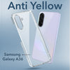 For Samsung Galaxy A36 5G Back Cover Case (Hard Anti Yellow Clear Case | Sleek Hard Crystal Clear | Drop & Camera Protection | Shockproof Polycarbonate)