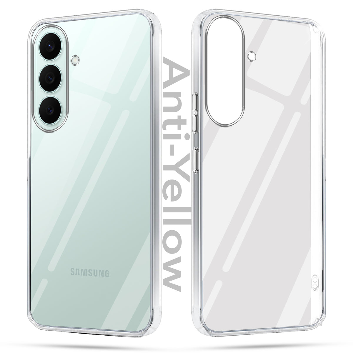 For Samsung Galaxy S26 FE Back Cover Case Lifetime Anti-Yellow Clear (Sleek Hard Crystal | Shockproof and Camera Protection)