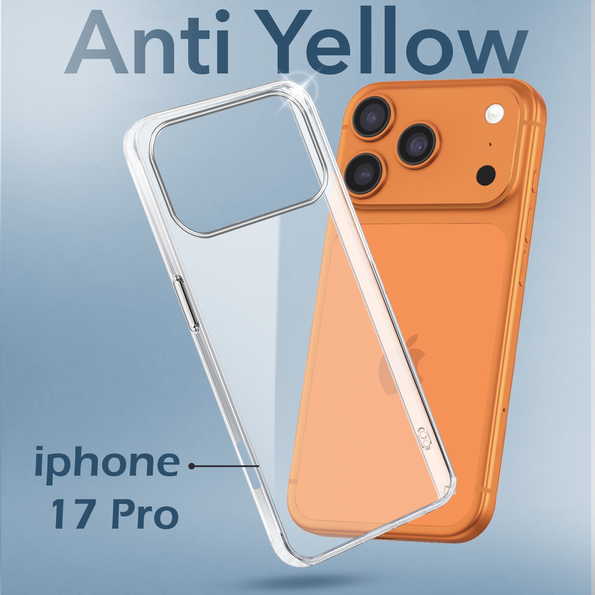 For Apple iPhone 17 Pro Back Cover Case Lifetime Anti-Yellow Clear  (Sleek Hard Crystal | Shockproof and Camera Protection)