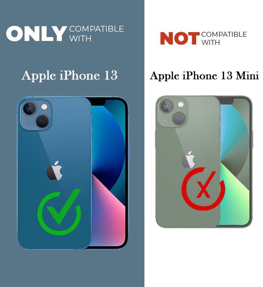 For Apple iPhone 13 Back Cover Case (3D Cute Cartoons | Hard Back Side Soft | Matte Premium Finish | HD Printing)