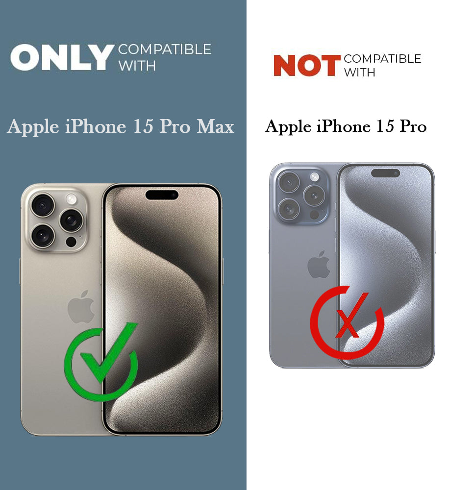 For Apple iPhone 15 Pro Max Back Cover Case (3D Cute Cartoons | Hard Back Side Soft | Matte Premium Finish | HD Printing)
