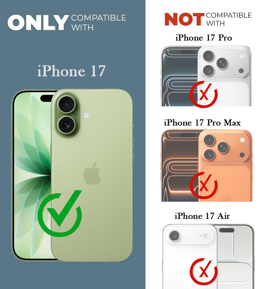 For Apple iPhone 17 Back Cover Case (3D Cute Cartoons | Hard Back Side Soft | Matte Premium Finish | HD Printing)