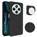 For Poco C75 | Poco M7 Back Cover Case (Glass Like Camera Protection | Leather Feel | Minimalist Professional Grip)