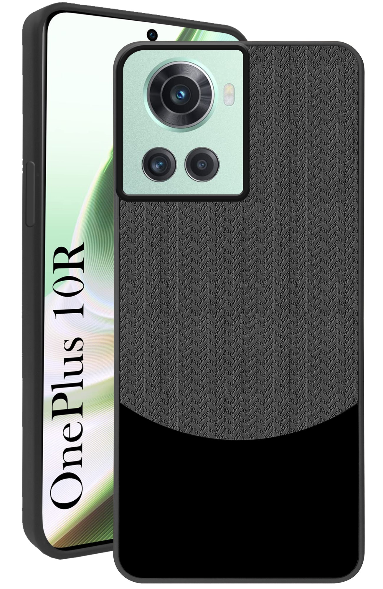 For OnePlus 10R Back Cover Case (Elegant PU Leather Finish | Premium Minimalist Professional | Camera Protection Bump)