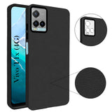 For Vivo T1x 4G Back Cover Case (Glass Like Camera Protection | Leather Feel | Minimalist Professional Grip)