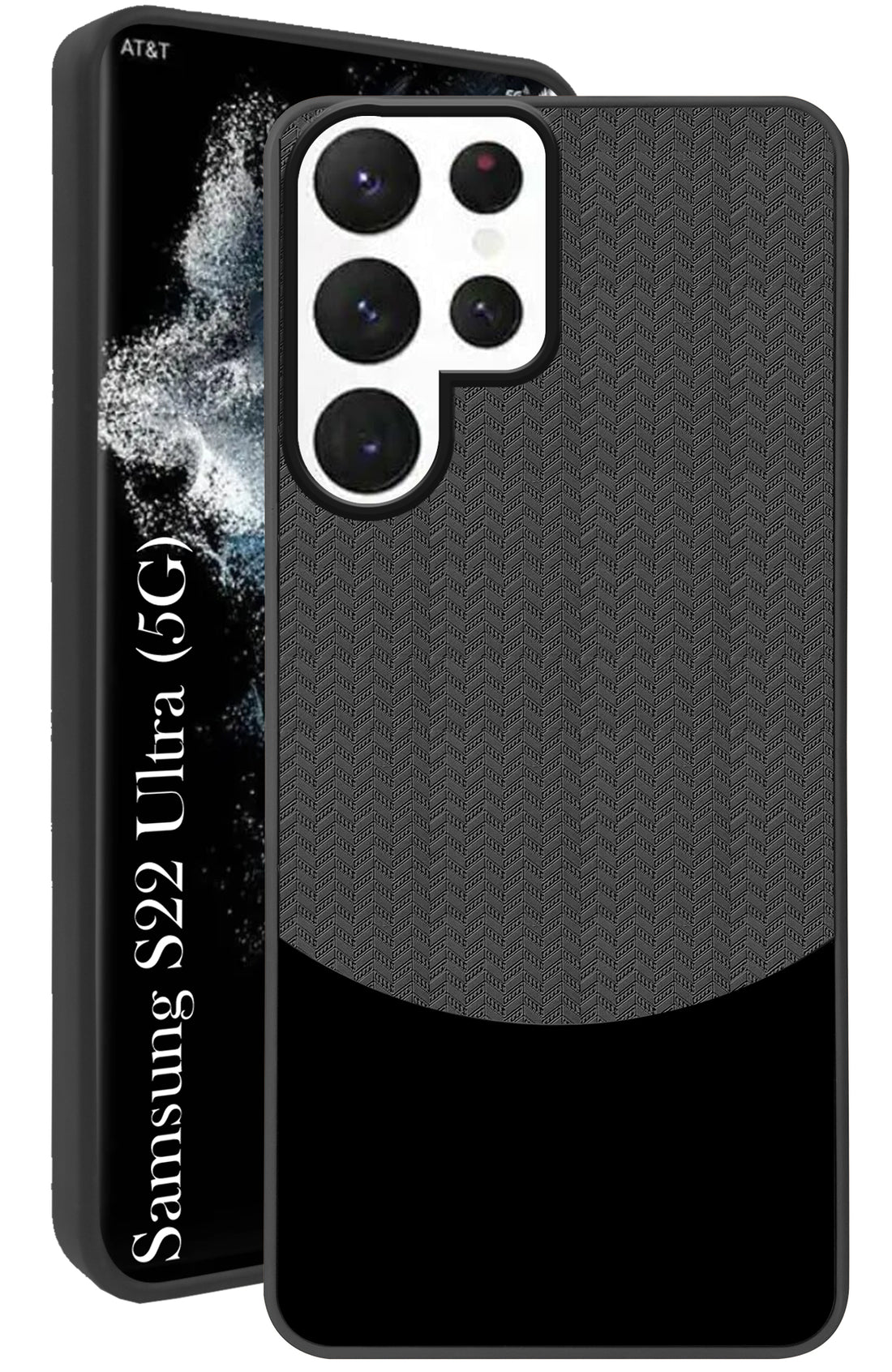 For Samsung Galaxy S22 Ultra Back Cover Case (Elegant PU Leather Finish | Premium Minimalist Professional | Camera Protection Bump)