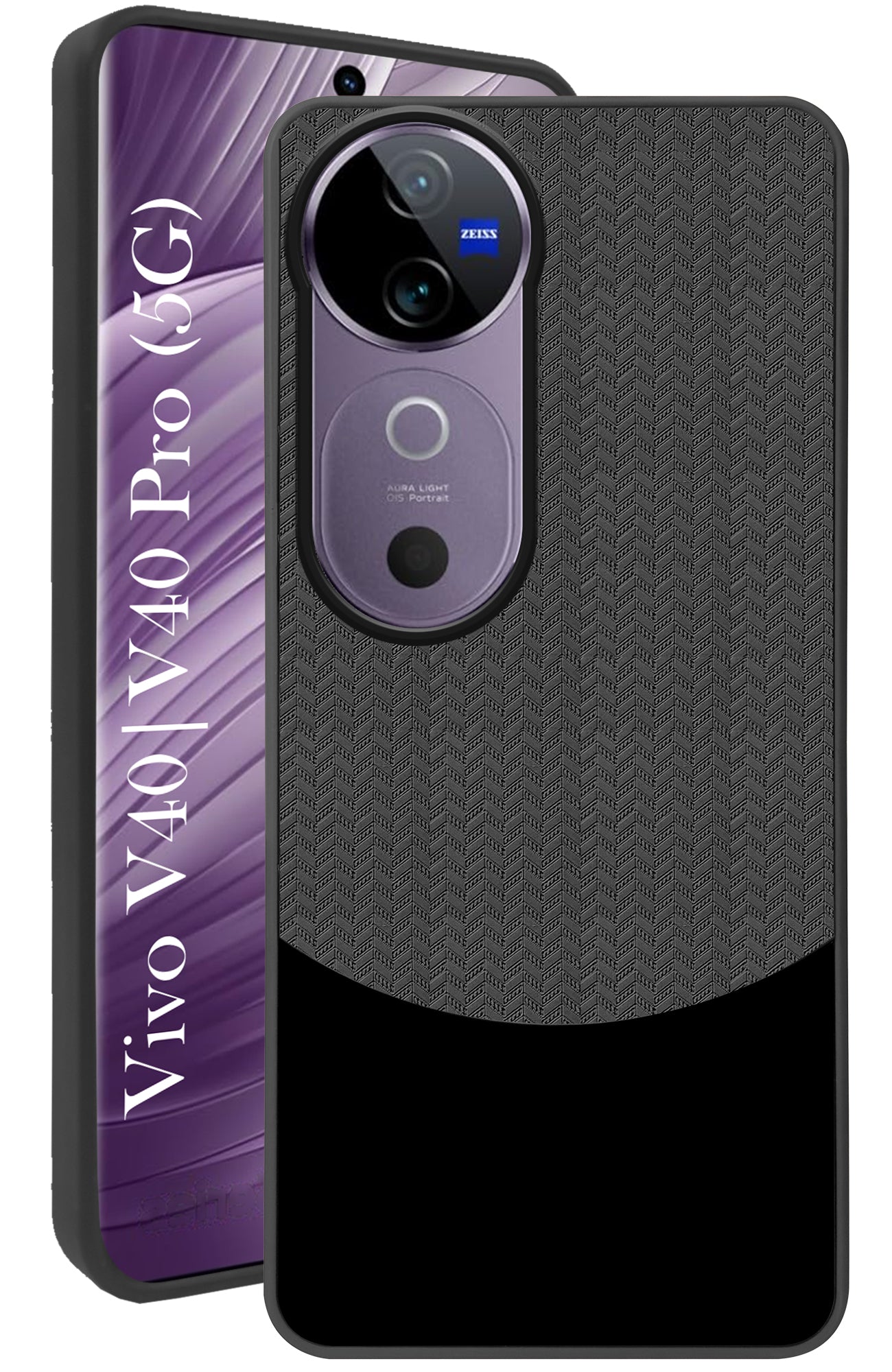 For Vivo V40 | Vivo V40 Pro Back Cover Case (Elegant PU Leather Finish | Premium Minimalist Professional | Camera Protection Bump)