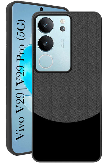 For Vivo V29 | Vivo V29 Pro Back Cover Case (Elegant PU Leather Finish | Premium Minimalist Professional | Camera Protection Bump)