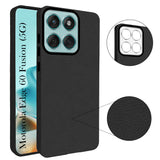 For Motorola Moto Edge 60 Fusion Back Cover Case (Glass Like Camera Protection | Leather Feel | Minimalist Professional Grip)