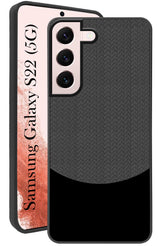 For Samsung Galaxy S22 Back Cover Case (Elegant PU Leather Finish | Premium Minimalist Professional | Camera Protection Bump)