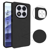 For Redmi Note 14 Pro Back Cover Case (Glass Like Camera Protection | Leather Feel | Minimalist Professional Grip)