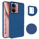 For Realme P3 Ultra Back Cover Case (Glass Like Camera Protection | Leather Feel | Minimalist Professional Grip)
