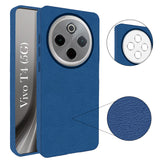 For Vivo T4 Back Cover Case (Glass Like Camera Protection | Leather Feel | Minimalist Professional Grip)