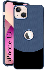For Apple iPhone 13 Back Cover Case (Elegant PU Leather Finish | Premium Minimalist Professional | Camera Protection Bump)