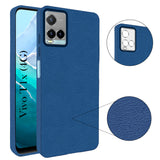For Vivo T1x 4G Back Cover Case (Glass Like Camera Protection | Leather Feel | Minimalist Professional Grip)