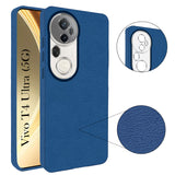 For Vivo T4 Ultra Back Cover Case(Glass Like Camera Protection | Leather Feel | Minimalist Professional Grip)