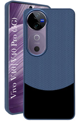 For Vivo V40 | Vivo V40 Pro Back Cover Case (Elegant PU Leather Finish | Premium Minimalist Professional | Camera Protection Bump)