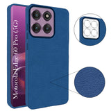 For Motorola Moto Edge 60 Pro Back Cover Case (Glass Like Camera Protection | Leather Feel | Minimalist Professional Grip)