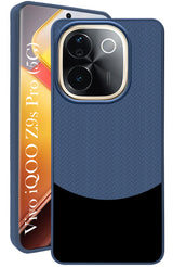 For Vivo iQOO Z9s Pro Back Cover Case (Elegant PU Leather Finish | Premium Minimalist Professional | Camera Protection Bump)